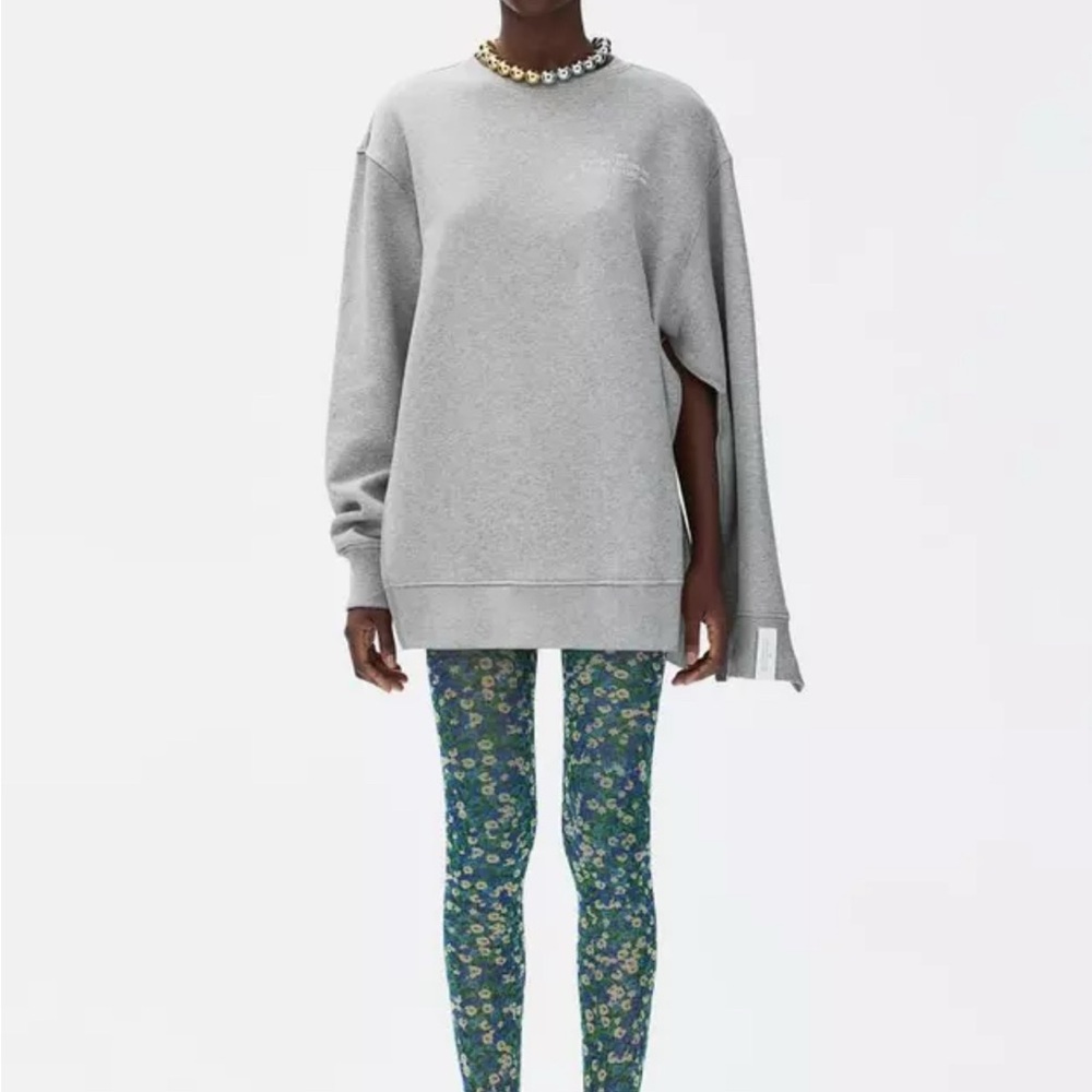 Brand New Rokh x H&M Oversized Sweatshirt with Gathered Detail (Grey marl)Medium